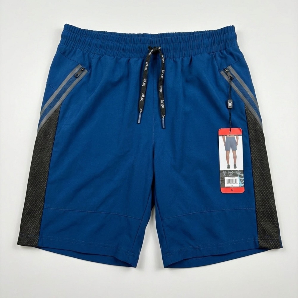 Spyder Active Shorts Mens Medium Blue NEW Athletic Running Training SPM511U